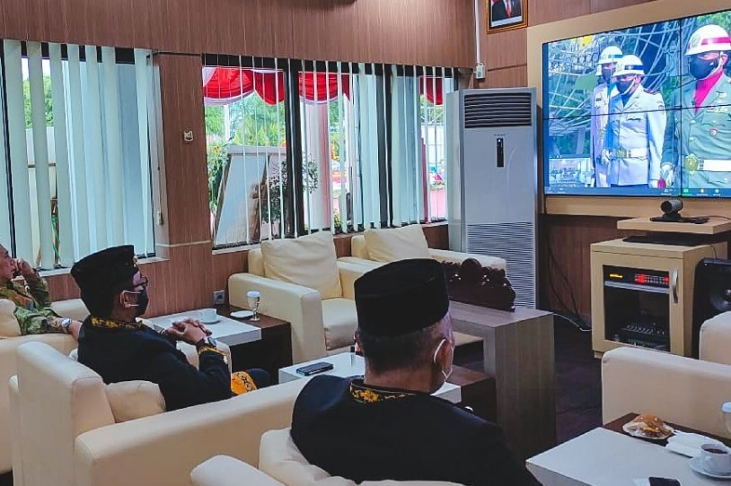 Wali Kota Ikuti Upacara Peringatan Hari Lahir Pancasila dengan Presiden Secara Virtual