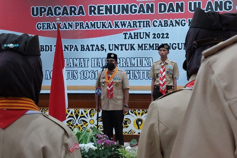 Pimpin Upacara Renungan dan Ulang Janji, Pj Sekda Berharap Pramuka di Sekolah Kembali Bangkit