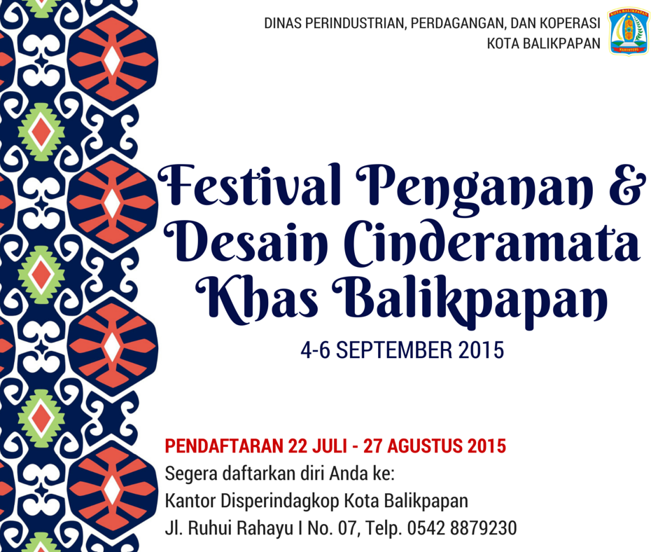 Disperindagkop Gelar Festival Penganan dan Desain Cinderamata Khas Balikpapan