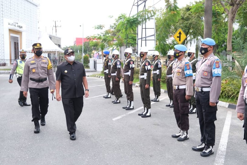 Wali Kota Sampaikan Amanat Kapolda dalam Apel Gelar Pasukan Operasi Keselamatan Mahakam 2021