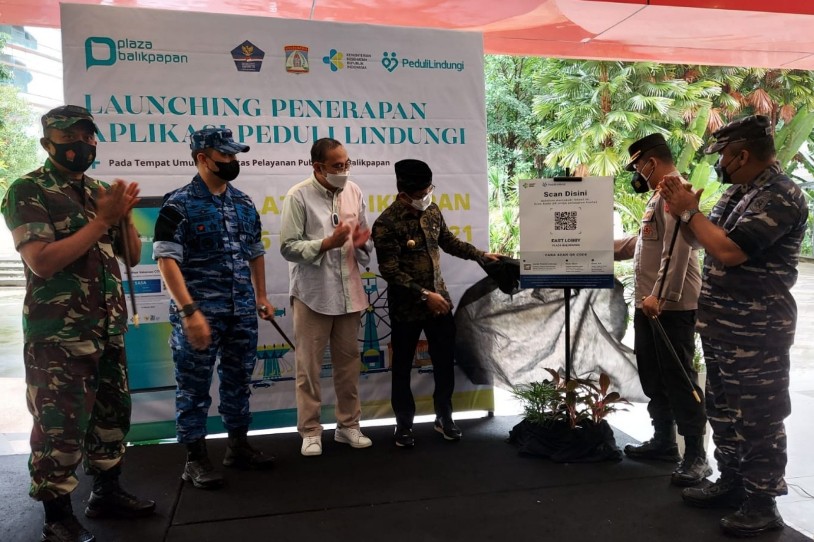 Wali Kota Luncurkan Penerapan Aplikasi Pedulilindungi untuk Mal di Balikpapan