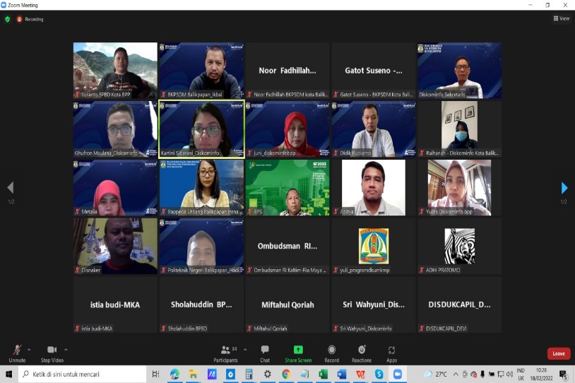 Diskominfo Laksanakan Forum Perangkat Daerah secara Virtual