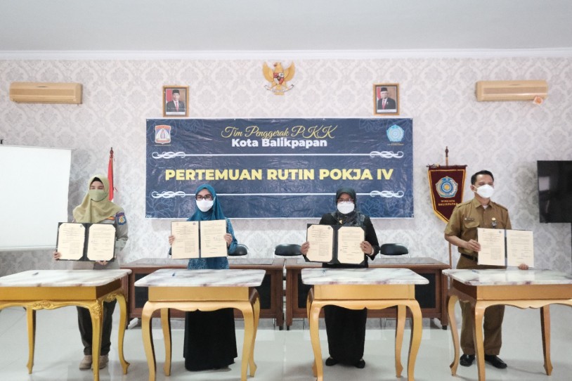 TP PKK Bersama BPBD, Dinas Kesehatan, dan DP3AKB Tandatangani Nota Kesepahaman