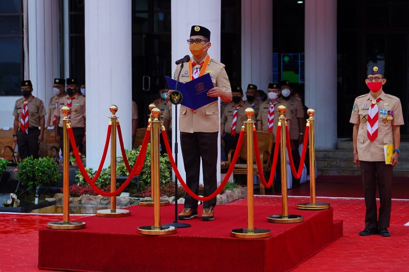 Wali Kota Rahmad Mas'ud Jadi Inspektur Upacara Hari Pramuka ke-61