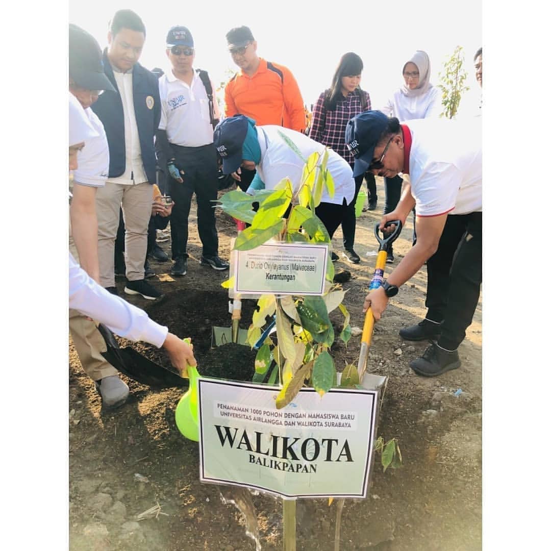Wali Kota Balikpapan Ikut Penanaman 1000 pohon di Unair Surabaya