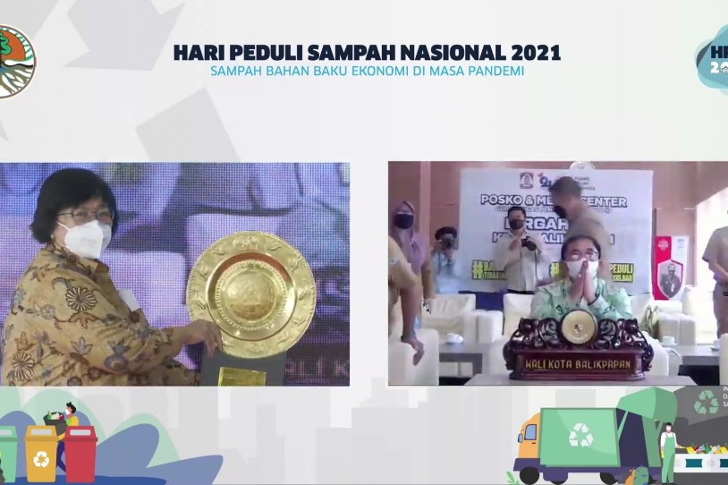 Puncak Peringatan HPSN, Wali Kota Balikpapan Terima Penghargaan dan DID Dari Kementerian LHK